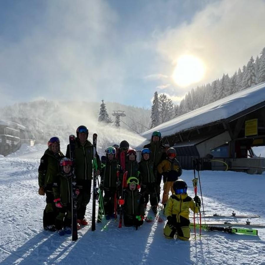 Trainingsstart auf Schnee