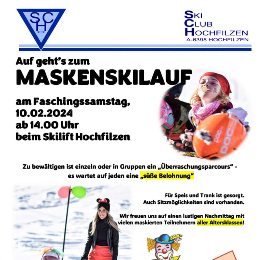 Maskenskilauf am Faschingsamstag