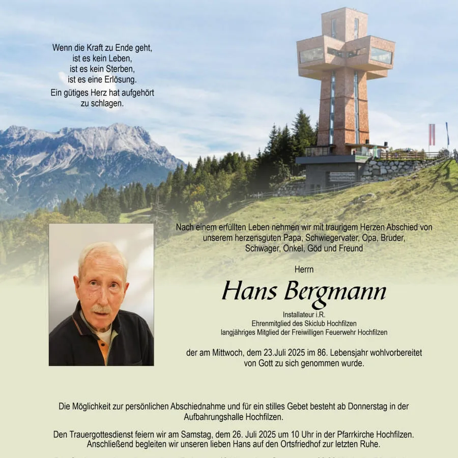 Abschied von Hans Bergmann